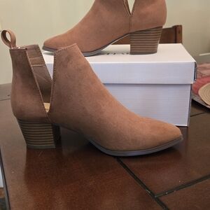 Brown Suede Ankle Boots